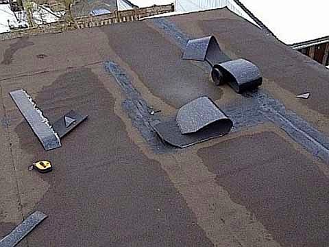 заплатки на крыше из рубероида