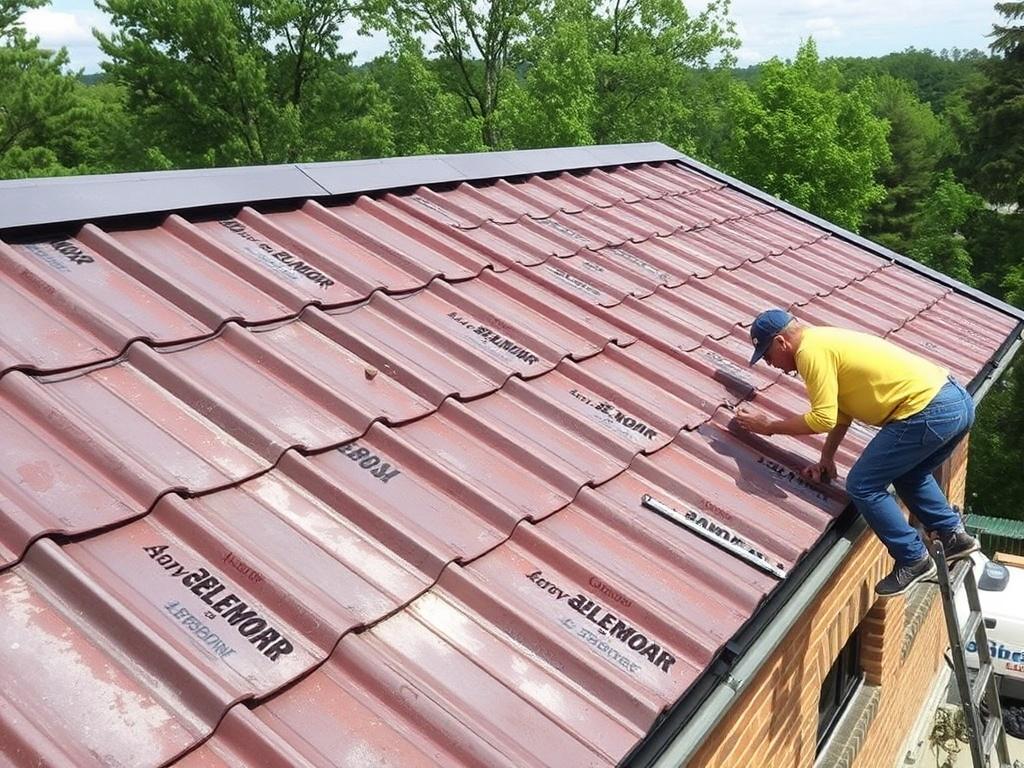 installation of metal roof tiles installation of metal roof tilesфото