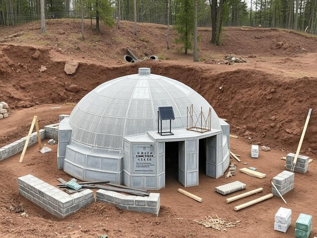 Construction of bomb sheltersфото