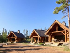 Дома из оцилиндрованного бревна: теплота дерева и современный подход