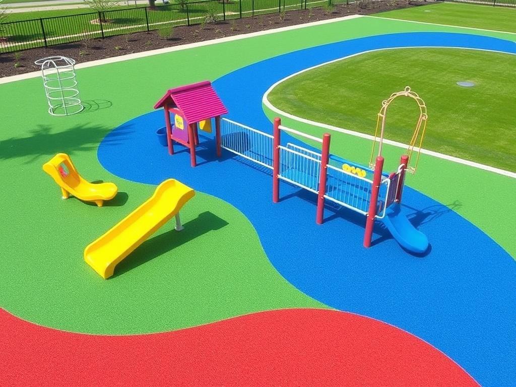 Резиновые покрытия для детских и спортивных площадок: практично, безопасно, красиво