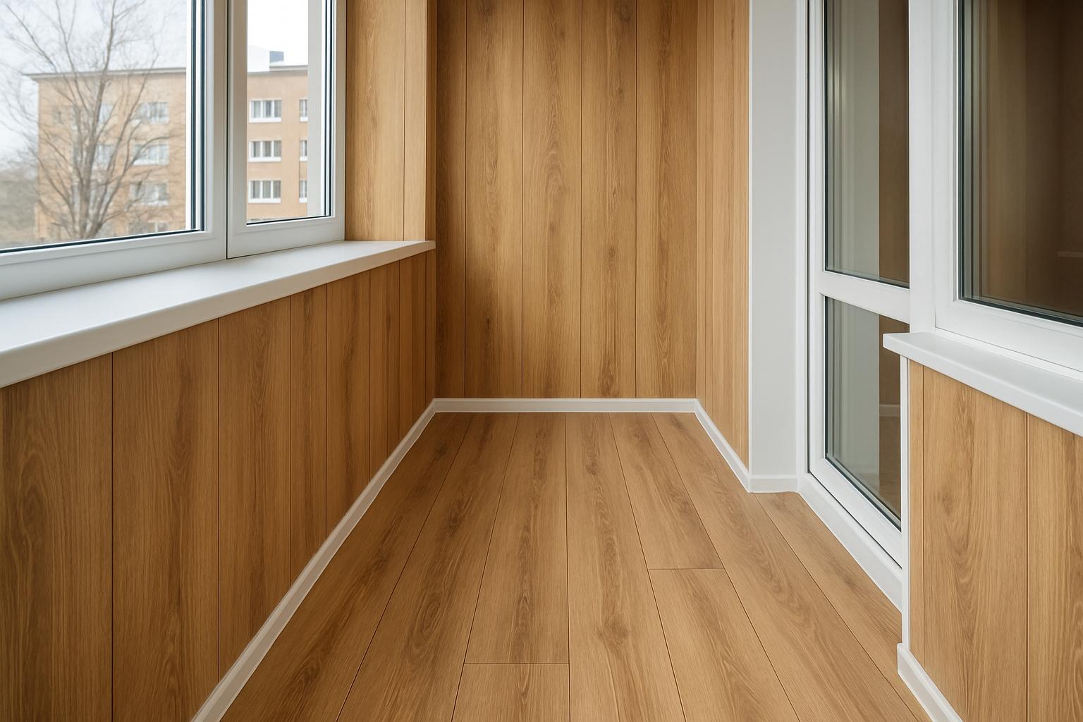 Отделка лоджии ламинатом: какой класс прочности выбрать для стен и полафото