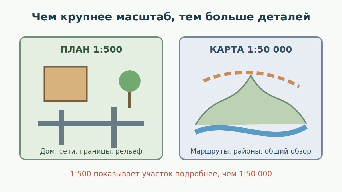 Масштабы топографических карт и планов: чем отличаются и как выбрать нужный